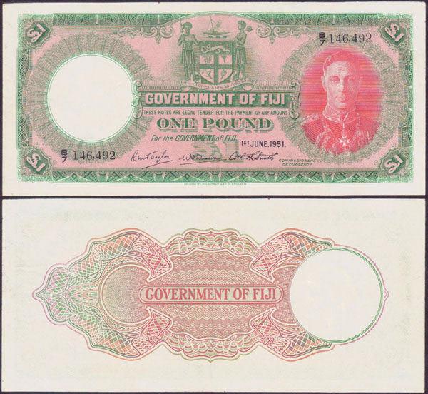 1951 Fiji 1 Pound (EF) L001653